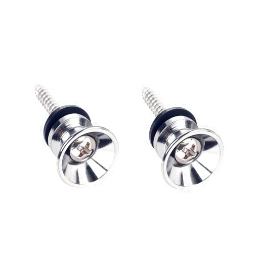 Banworks Guitar Strap Buttons Metal End Pins with Mounting Screws for Acoustic/Electric Strat Tele Guitars Pack of 2 JT/BDK-01 Chrome