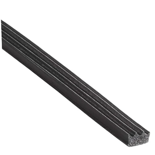 Trim-Lok X113HT-25 Ribbed Rectangle Rubber Seal – .187” Height, .375” Width, 25’ Length – EPDM Foam Rubber Seal with High Tack (HT) – Ideal Door and Window Weather Seal – Garage Doors, Cars, Boats