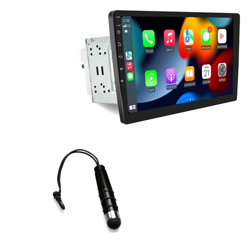BoxWave Stylus Pen Compatible with Woibugee Double Din Car Stereo (10 in) - Mini Capacitive Stylus, Small Rubber Tip Capacitive Stylus Pen for Woibugee Double Din Car Stereo (10 in) - Jet Black