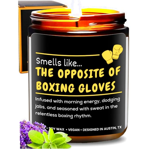 Rosa Vila Funny Boxing Candle, Perfect Boxing Gifts for Men, Women, Girls & Boys, Boxing Memorabilia Gifts for Men, Gifts for Boxing Lovers, Fighters, & Coach, Boxing Sports Lover Gifts Ideas