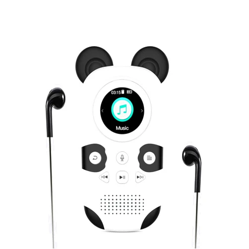 RUIZU 64GB MP3 Player for Kids, Cute Panda Portable Music Player MP3, Child MP3 Player with Bluetooth 5.0, Speaker, FM Radio, Voice Recorder, Alarm Clock, Stopwatch, Pedometer, Support up to 128GB