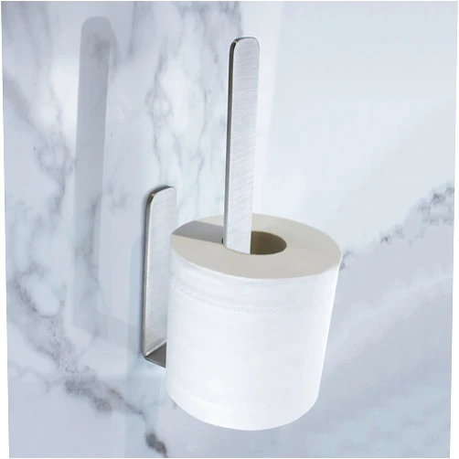 Frafuo Self Adhesive Toilet Paper Holder-3M VHB(Super Adhesive) Sticky Toilet Paper Holder Max Bearing 15 LB-Minimalist Design Solid SUS 304 Over Tank Toilet Paper Holder