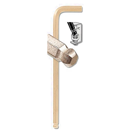 Bondhus - 4.0mm GoldGuard Plated Ball End L-wrench (1pc Bulk) - 28060-1