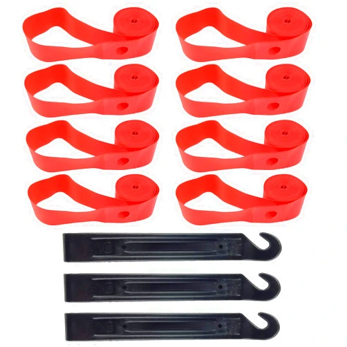 Kasteco 8 Pack Bicycle Rim Strip Rim Tape with 3 Pack Bicycle Tire Lever,26 Inch or 700C