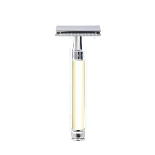 Edwin Jagger DE Safety Razor, Extra Long' Handle, Ivory