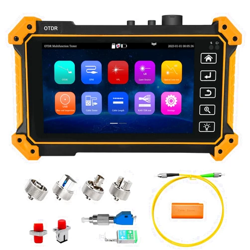 WANLUTECH Optical Fiber Tester, WANLUTECH 1610nm 28dB 5.55'' Touchscreen OTDR Support 1310/1490/1550/1577nm Live Test VFL OPM LS(Light Source) Event Map OLT (Optical Loss Test) RJ45 Cable Tester Network Tools