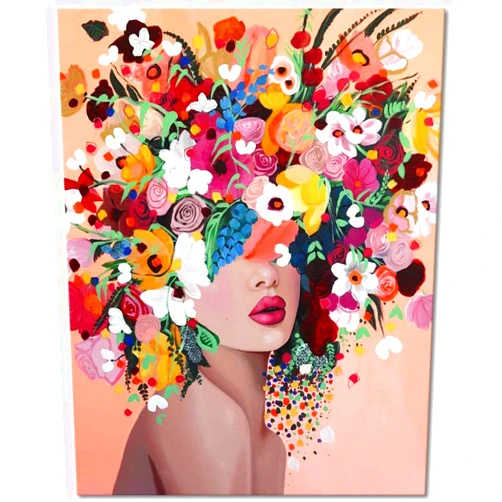 TUMOVO Paint by Numbers for Adults, DIY Girls Adult Paint by Numbers Kits on Canvas Flowers Painting Kits for Kids Beginner 16x20 inch Flameless Oil Painting Kits Gift for Kids and Adults
