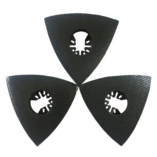 XXGO 3 Pcs 3-1/8 Inch 80mm Triangular Hook & Loop Oscillating Multi Tool Sanding Pads No.XG5508