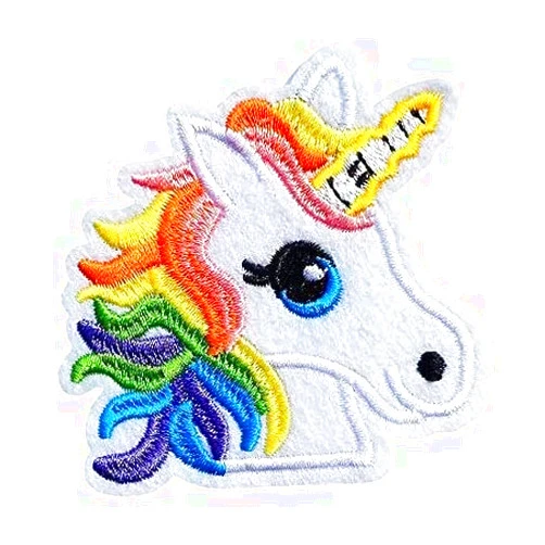 ZOOPOLR 3 Pcs Cute Unicorn Iron On Patches for Backpacks, Hats, DIY Sew on Applique Patch, Vintage Embroidered Patches for Repair Clothes, Jackets, Jeans