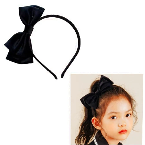 RFTWXHPN Black Velvet Bow Headbands for Girls Women Bowknot Headband Bows Head Band Christmas Party Cosplay Headdress for Girls Bow Hair Hoops Black Bowknot Hair Bands Accessories