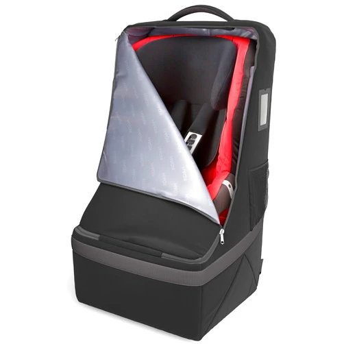 Koah Car Seat Backpack for Air Travel - Portable and Easy to Carry, Durable and waterproof design keeps your child's car seat protected (Black)