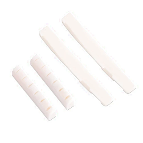 Tomotato 2 Sets 6-String Bone Guitar Nut Acoustic Guitar Beef Bone Guitar Winding Pillow and Lower String Pillow Repair and Replacement Parts for Folk Guitars