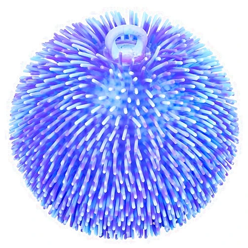 ArtCreativity Tie Dye Puffer Ball with Hanging Loop, Spiky Stress Relief Balls, 6 Inch Squeeze Fidget Toys for Kids, Calming Sensory Balls for Autistic Children, Party Favor