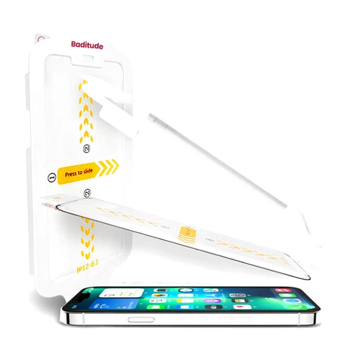 Baditude Ohi Tempered Glass Screen Protector for iPhone 13 Pro (2021) / iPhone 13 (2021) - 2 Pack with Ohi Special alignment tool