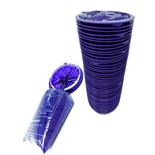 iSick Disposable Vomit Bags 1000ml, 48pk, Dark Purple, Premium Quality Medical Grade, Morning Sickness, Kids, Taxis Drivers, Car Motion Sickness, Portable, No Mess