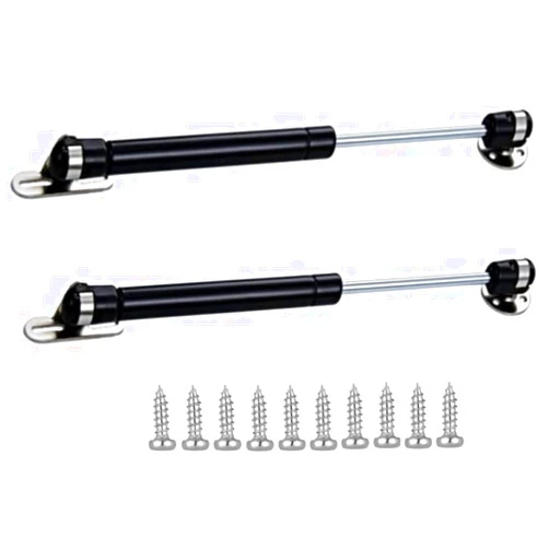 QLXHBOT Gas Struts,6 inch 20N/4.4lb Gas Struts for Cabinets - Professional Cabinet Shocks and Gas Struts Black 2Pcs
