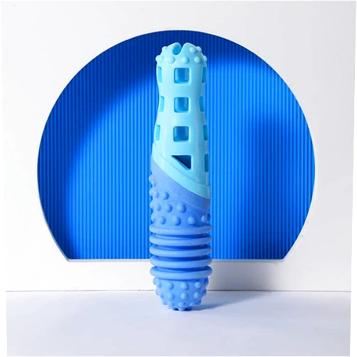 N\A Food Leakage Ball Toy Pet Molars Bite Resistant Tooth Cleaning Dog Toy Treating Dispensing Dog Toys, Dog Brain Stimulating Toys, Durable Chew Toys,Interactive Dog Toys(Blue Stick)