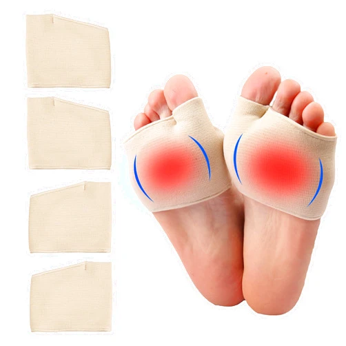 TerraSure Metatarsal Sleeve with Gel Pads - 4 Pieces- Ball of Foot Pain Relief, Soft Gel Inside, Help Metatarsalgia, Mortons, Neuroma, Calluses Blisters, Diabetic Feet - for Women (Size 4-7.5), Men (Size 5-6.5)