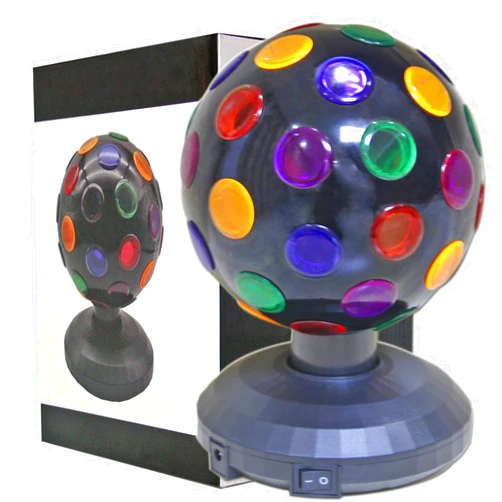 DGLIANYA 360 Degree Rotating Disco Ball Night Light Disco lamp LED Stage Flashing Light Projector Powered by USB Cable or Battery Operated Multicolor Strobe Lamp for Christmas Dance Parties Dj Bar (Black)