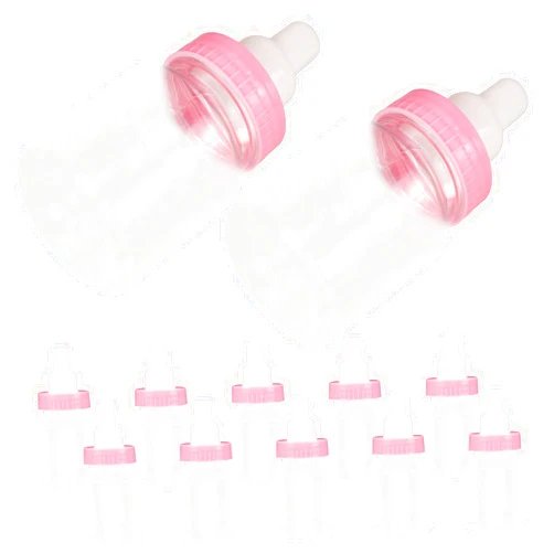 OFFSCH 12pcs Box Candy Baby Bottle Pink White Baby Bottle Box Feeding Bottle Shape