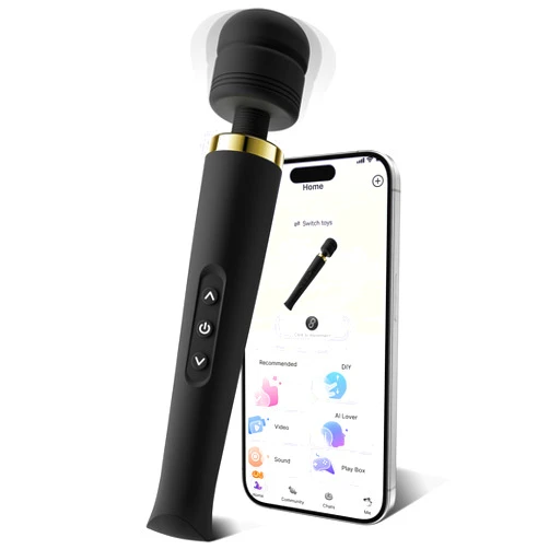 Toendi Premium Massager Tools for Beginners AI-Sync App Control Body Massager with 8 Speeds & 5 Modes, 360° Head Massager Waterproof Massager, Massage Wand for Women, Men, Couple