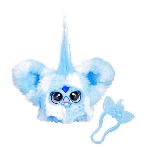 Furby Furblets SNO-Way Holiday Edition Mini Friend, 45+ Sounds, Holiday Music, Speaks Only Furbish, Electronic Plush Toys for Girls & Boys, Interactive Pets, Blue & White, 6+