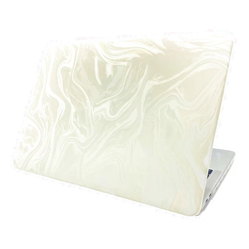 BaayCerrie Velvet White Ripple Design for MacBook Pro 13 inch Case A2338 A2289 A2251 A2159 A1989 A1708 A1706 (2024-2016)