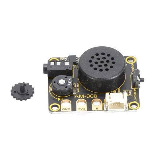 Zunate Micro:bit Speaker Extension Board, Dynamic Audio Experience, Microbit Speaker Module with Headphone Jack, Volume Knob, and Source Selection Switch for STEM Education