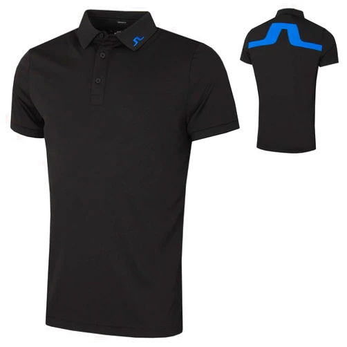 J. Lindeberg 2024 J.Lindeberg KV Regular Fit Golf Polo Black X-Large