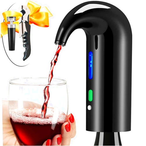 Higfra Wine Aerator Electric Wine Decanter Best Sellers One Touch Red -White Wine Accessories Aeration Work with Wine Opener for Beginner Enthusiast - Spout Pourer - wine preserver
