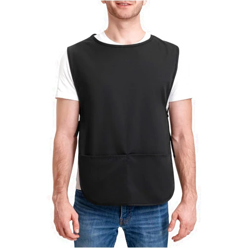 ROTANET Cobbler Apron for Women Men with 2 Pockets Waterproof Art Smock Aprons Black for Painting Hairstylist Cleaning Adults