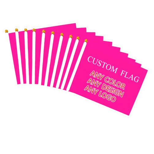 ALBRINT Custom Flag, Custom Handheld Flag, Make Your Own Flag Custom Image Flag Double Sided, Custom2, 10 Pieces, Personalized Mini Flags, Customized Handheld Mini Flags, Personalized gifts