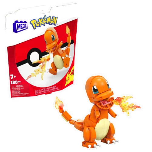 MEGA Pokémon Building Toys Set, Build & Show Charmander with 180 Pieces, 4 Inches Tall, for Kids