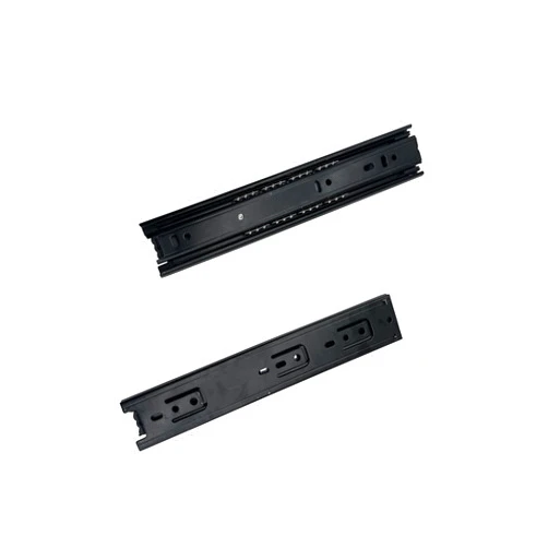 LeaderPneumatic Black Drawer Rails Full Extension Ball Bearing Drawer Slides 14 Inch Side Mount File Cabinet Rails Kitchen Slider Glide Dresser Metal Runner 2 Pack
