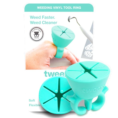 tweexy Craft Vinyl Weeding Scrap Collector Ring | Weeding Tools for Vinyl Heat Transfer, HTV Crafting & Adhesive Paper Sheets Holder | Portable Heat Press Accessories and Supplies (Mint)