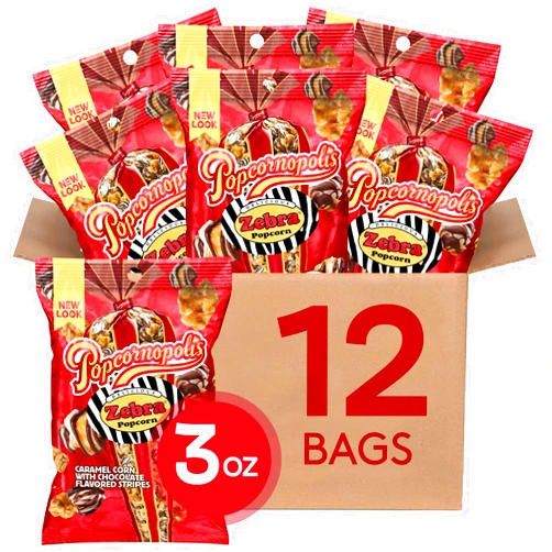 Popcornopolis Zebra 12 ct, 3 oz