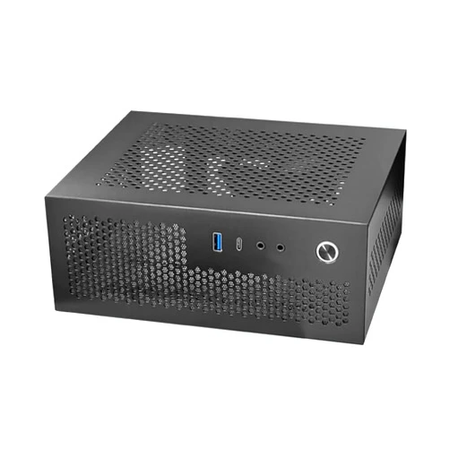 Goodisory A09 Black Typec(10g)+USB3.0 Black Mini-ITX 0.8mm SPCC Desktop Computer Case Fit in Flex PSU