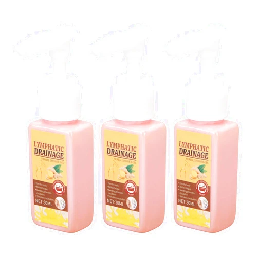 FILFEEL Lymphatic Drainage Shower Gel 3 Pcs x 30 ml Body Slimming Shower Gel Deep Cleansing Skin Tightening Body Wash, Relieve Stress, Promote Circulation