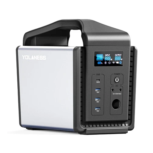 YOLANESS Sapy 600W Portable Power Station: 556Wh LiFePO4 Battery, 600W AC Pure Sine Wave (1200W Surge), Solar-Ready for Camping, RVs, Home - Optional Solar Panel - Emergency Power Solution
