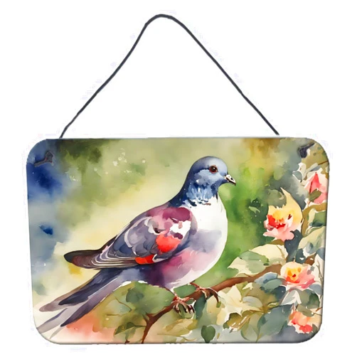 Caroline's Treasures Pigeon Wall or Door Hanging Prints Aluminum Metal Sign Kitchen Wall Bar Bathroom Plaque Home Decor, 8HX12W, Multicolor
