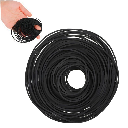 Sliverdew 100 Pcs Recorder Rubber Belts Cassette Recorder Repair Maintenance Mix Flat Cassette Tape Machine Rubber Belts 40-135 mm Cassette Recorder Belts for DVD CD LD VCR Repeater Drives 1mm Width