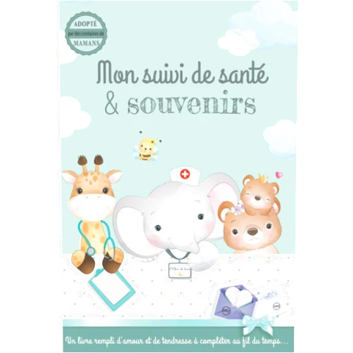 O’Clair de lune Mon suivi de santé et souvenirs: Carnet tout en un - carnet de santé bébé et livre de souvenirs enfance - cadeau idéal pour futur parent - 92 pages avec BONUS (French Edition)
