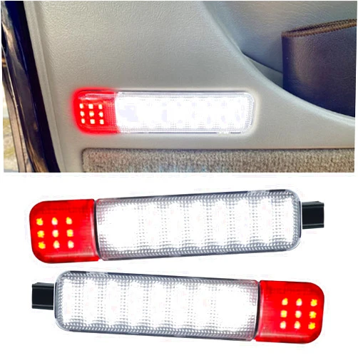 GZZTORES Led Doors Light Courtesy Lights Compatible with Chevy Silverado GMC C/K,Sierra 1500 2500 3500, Suburban, Avalanche, Hum-mer H2 Yukon Car Interior Doors Panel Lighting