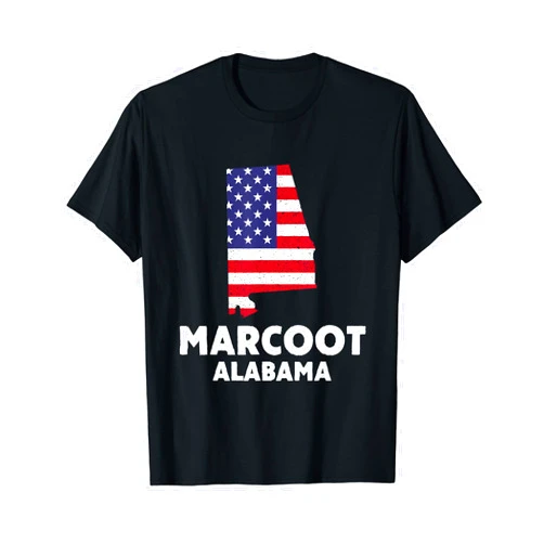 4th of July American Flag Marcoot, AL Distressed Patriotic USA Flag Marcoot, Alabama T-Shirt