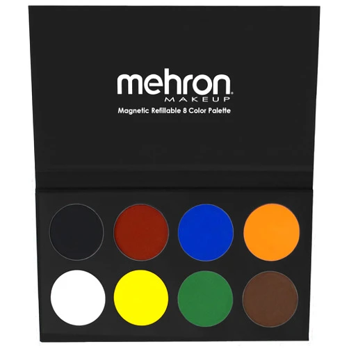 Mehron Makeup Paradise Makeup FX 8 Color Basic Palette | Magnetic Refillable Body Paint & Face Paint Palette | Professional & Water Activated | Costumes, SFX, Halloween, & Cosplay