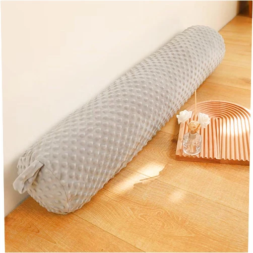Eoieov Long Bolster Pillows Plush Round Body Pillow Soft Cylinder Cervical Roll Pillow with Removable Washable Cover, Back Neck Spine Relief Support Pillow for Neck Leg Bed,39 in Grey