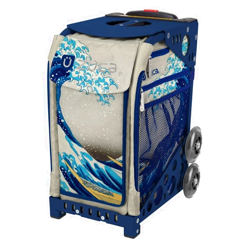 ZUCA Great Wave Sport Insert Bag and Navy Blue Frame with Flashing Wheels
