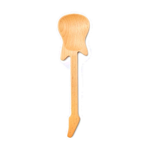Kikkerland Novelty Guitar Wooden Spoon for Kitchen – Beechwood, Heat Resistant, Use with Non-Stick Cookware – Unique Gift for Music Lovers and Cooking Enthusiasts