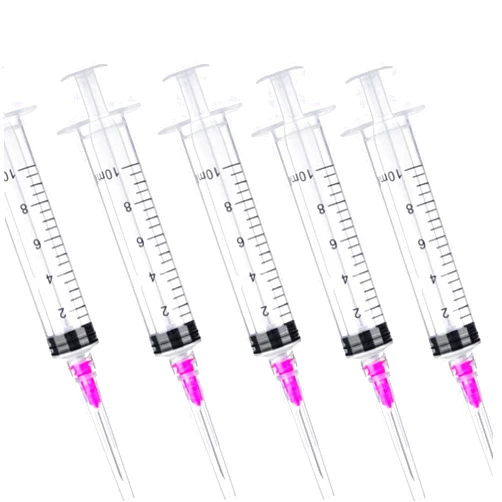 Ulove Prs 5 Pack 10ml 18 Gauge - Luer Lock 1ml 2.5ml 3ml 5ml 10ml 20ml with 25Ga, 23Ga, 22Ga, 21Ga, 18Ga Lab Consumables(Individually Sealed Wrapped)