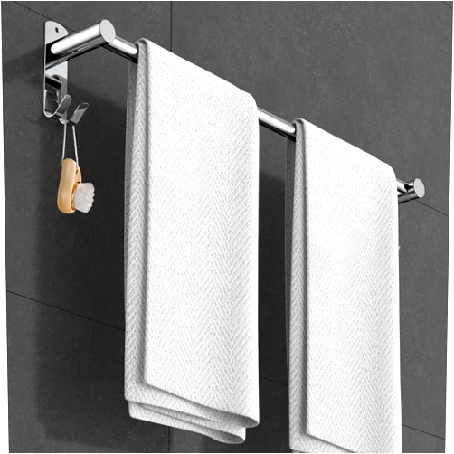 Lanliebao Stretchable 16-30 Inches Towel Bar for Bathroom Kitchen Hand Towel Holder Dish Cloths Hanger SUS304 Stainless Steel RUSTPROOF Wall Mount No Drill Sdjustable (ONE BAR)